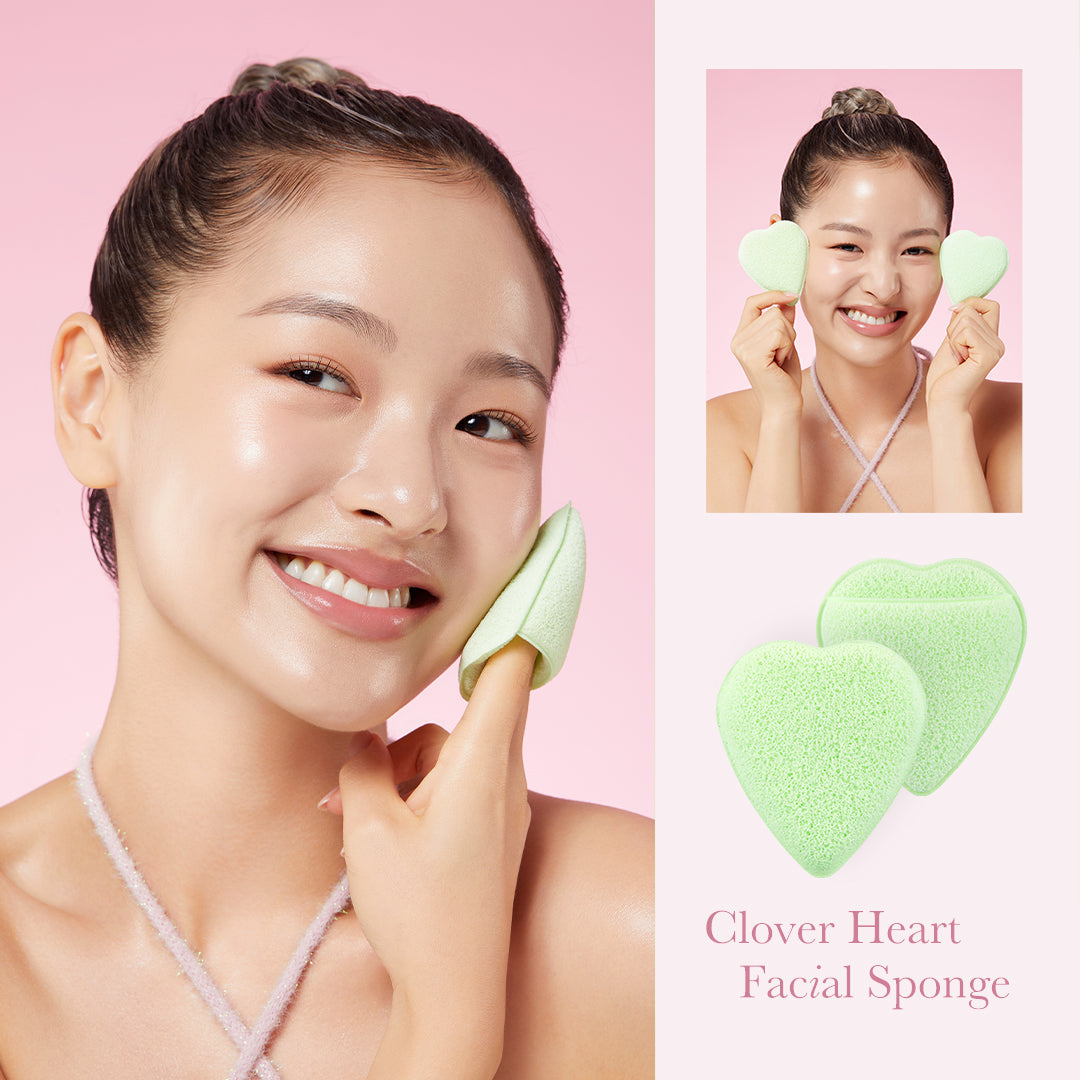 Clover Heart Facial Sponge U6