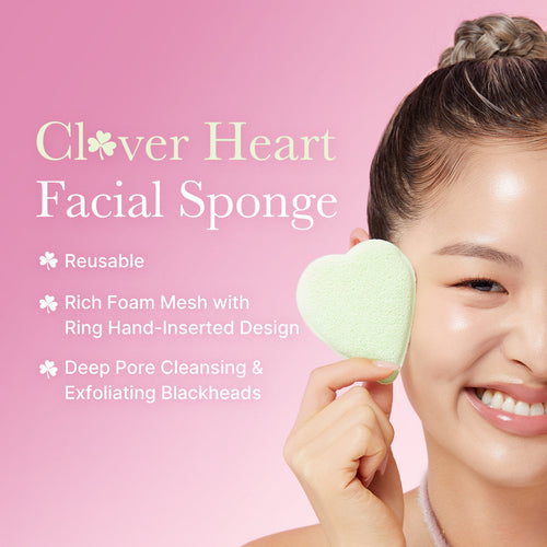 Clover Heart Facial Sponge U6