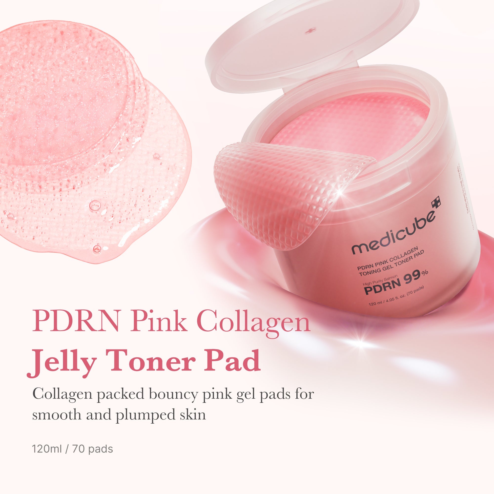 PDRN Pink Collagen Gel Toner Pad K3